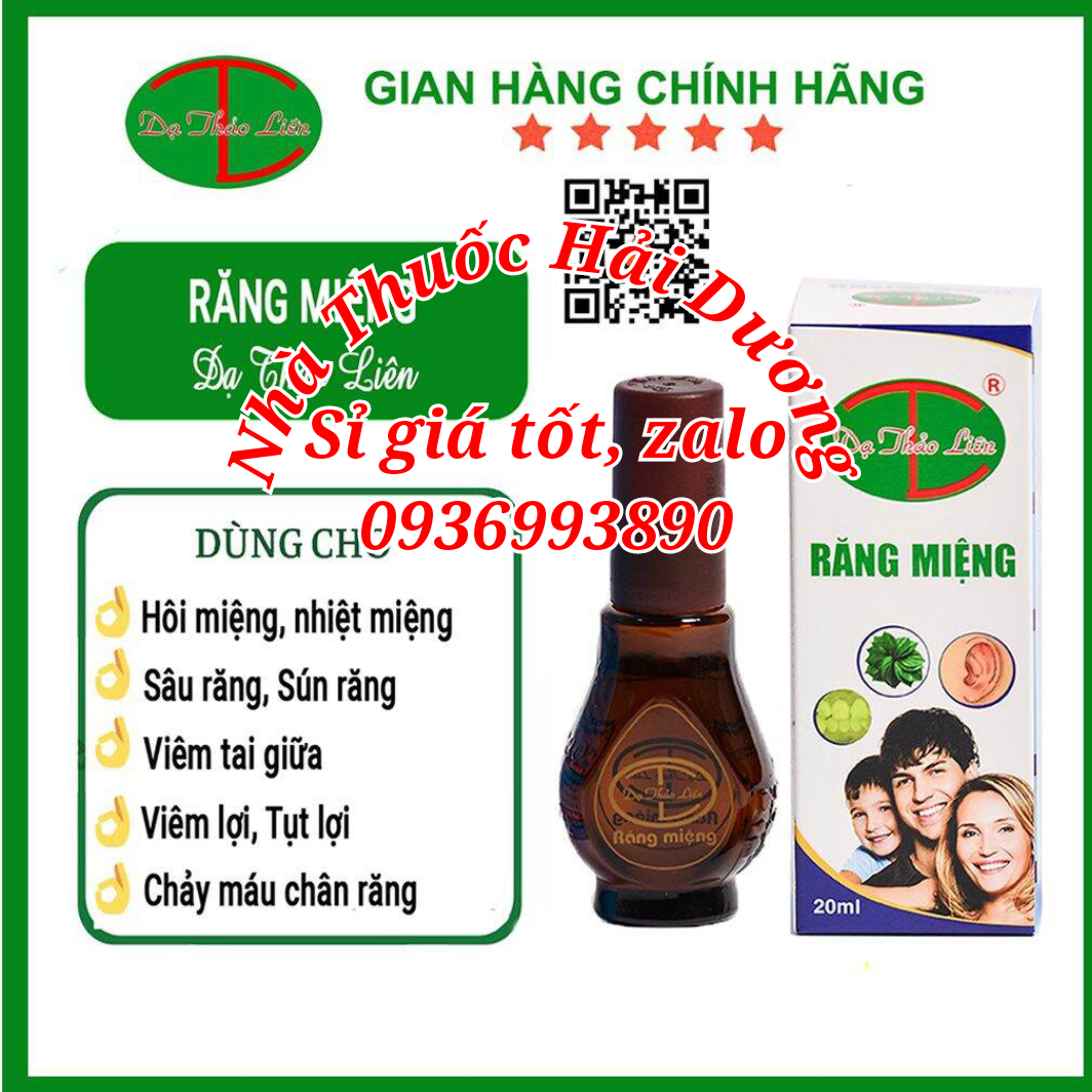 Lọ 20ml, tinh dầu răng miệng dạ thảo liên