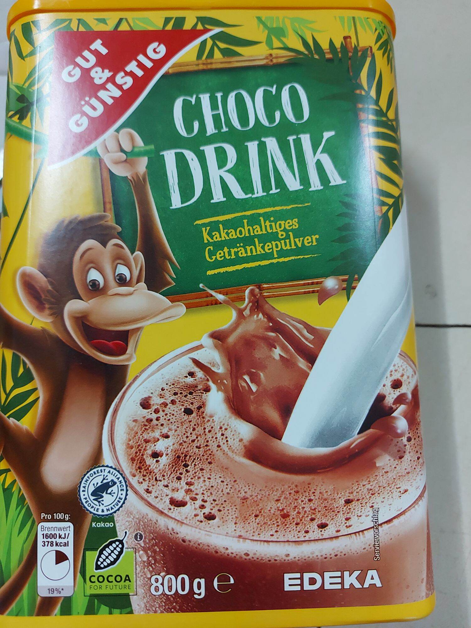 BỘT CACAO CHOCO DRINK  800G, ĐỨC NỘI ĐỊA, DATE t8/25