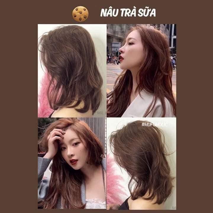 Are you tired of going to the salon for hair dyeing? Why not try dyeing your hair at home with nâu trà sữa hair color? Our easy-to-follow instructions and high-quality products will make it possible for you to achieve salon-worthy results at the comfort of your own home. Let\'s check the image and see for yourself.