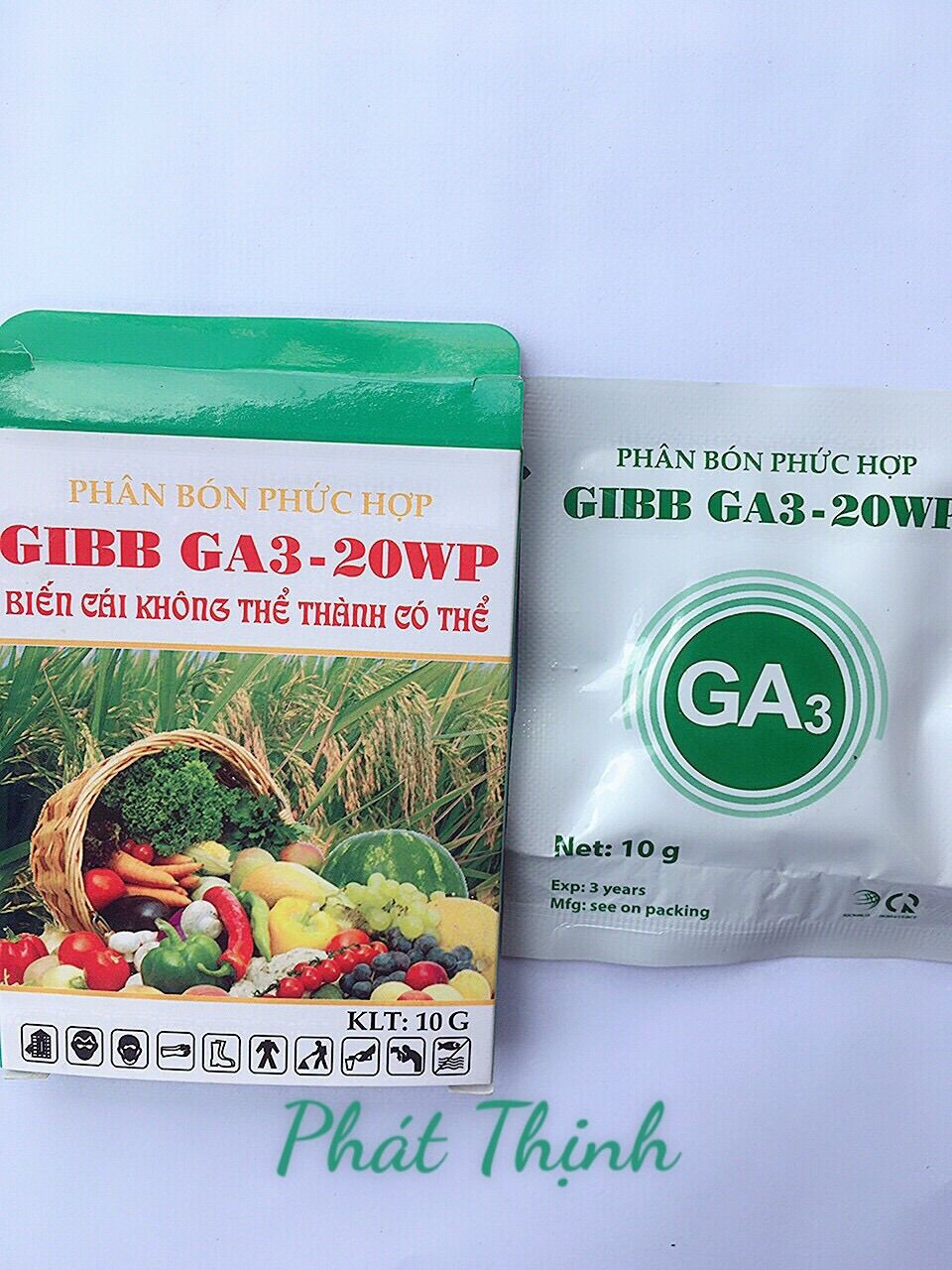 Viên GA3 chuyên giúp lớn trái nhanh, vọt đọt mạnh, bung đọt gói 10gram