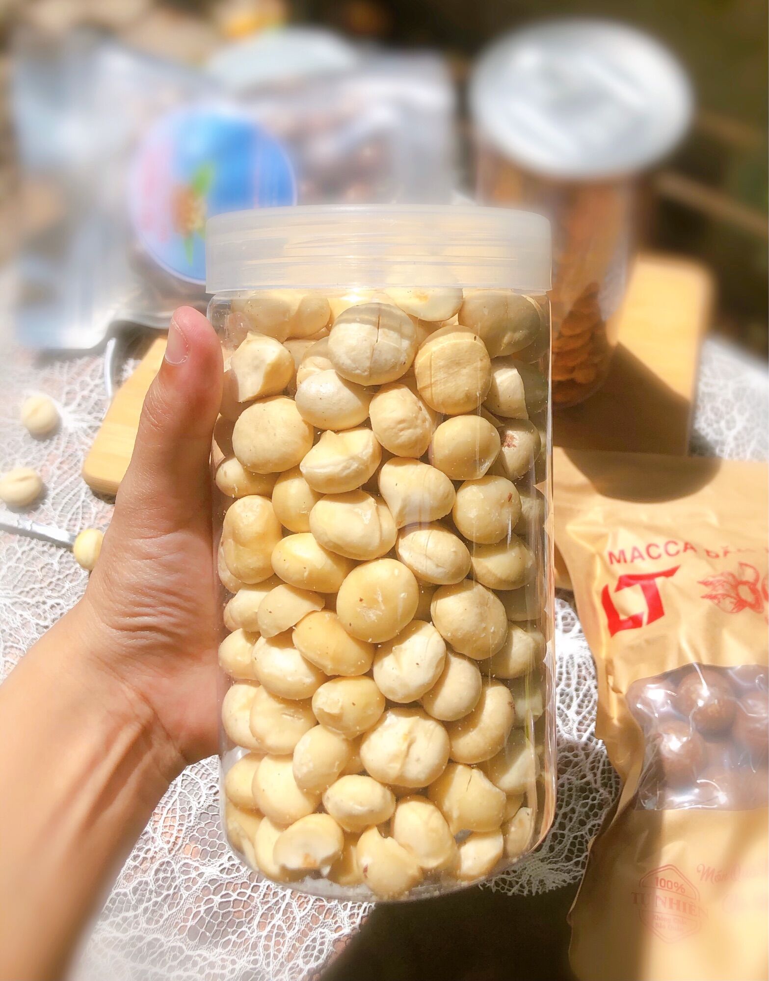 Quả macca sấy nứt vỏ 500g