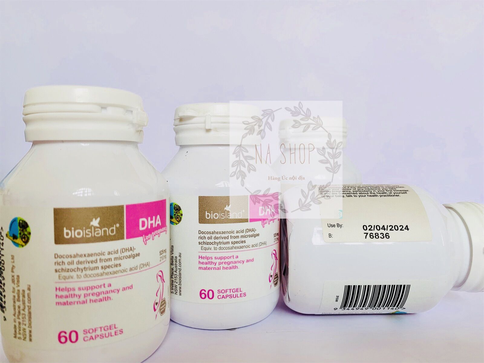 Combo 2 DHA cho bà bầu BIO ISLAND( mẫu mới, tem chemist)