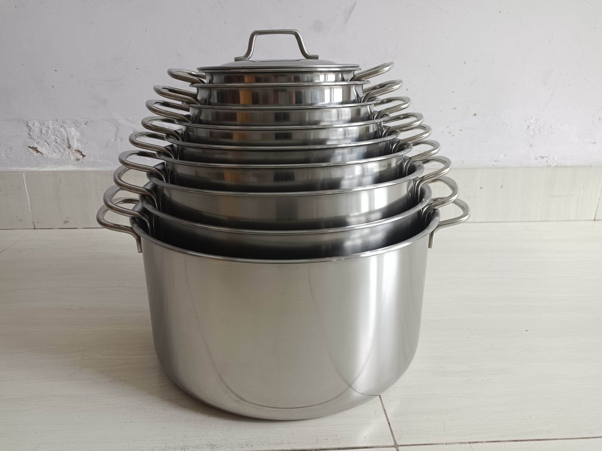 Nồi inox dùng bếp từ, bếp gas, bếp hồng ngoại 3 kích cỡ 18cm, 20cm,24cm