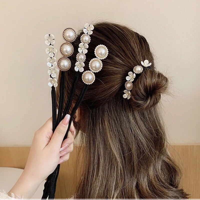 Đồ cột tóc dụng cụ búi tóc quấn dẻo phong cách Hàn Quốc