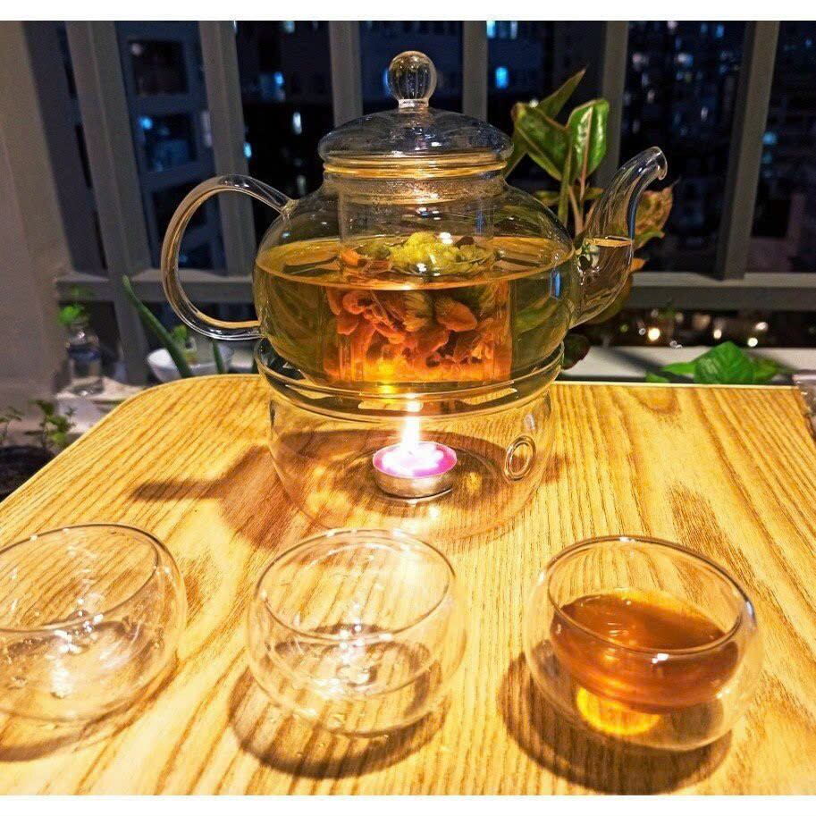 (Combo 14 viên)Nến Tealight Hoa Mai cháy 2 giờ 7 sắc màu