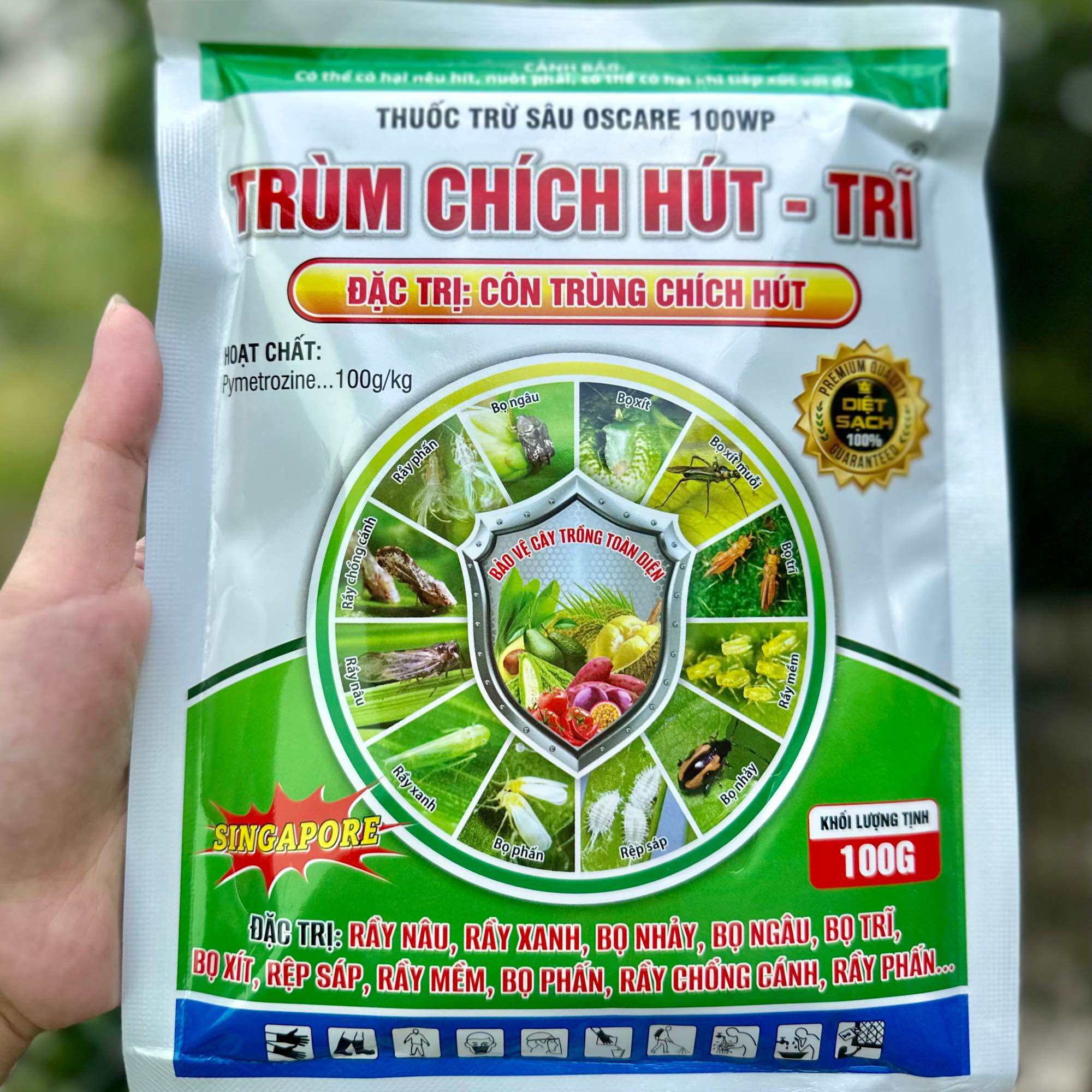 THUỐC TRỪ SÂU OSCARE 100WP TRÙM CHÍCH HÚT GÓI 100G Đ Ặ C T R Ị RẦY NÂU RẦY XANH BỌ NHÂY BỌ NGÂU BỌ TRĨ BO XÍT RỆP SÁP RÂY MỀM BỌ PHẤN RẦY CHỐNG CÁNH RẤY PHẤN