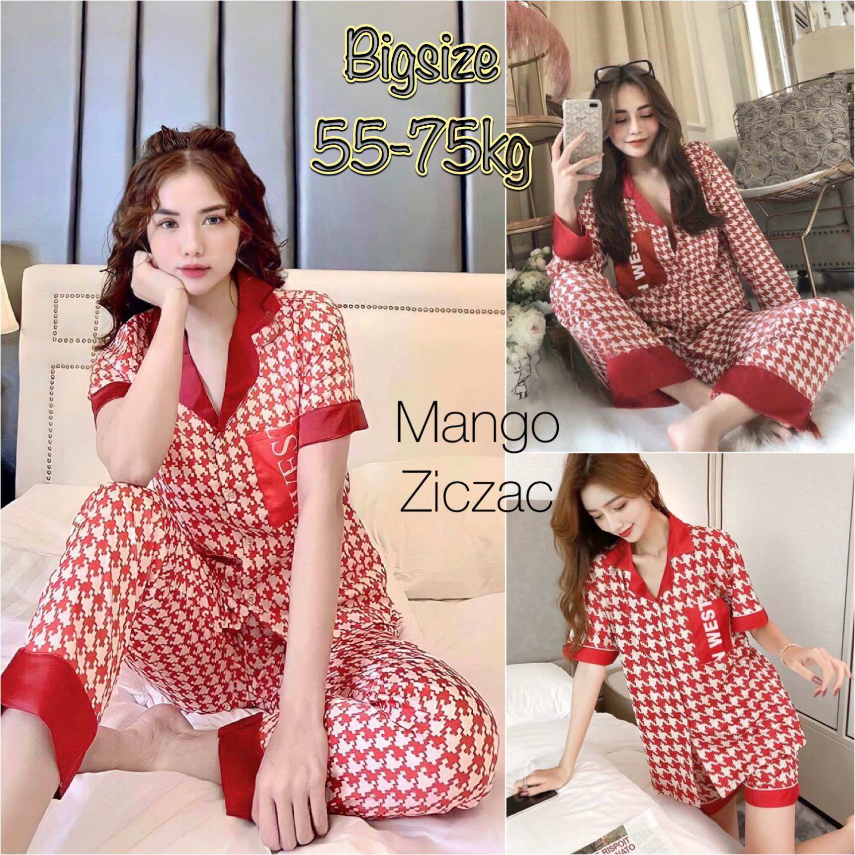 Đồ bộ bigsize 55-75kg lụa mango - mẫu phối đơn giản