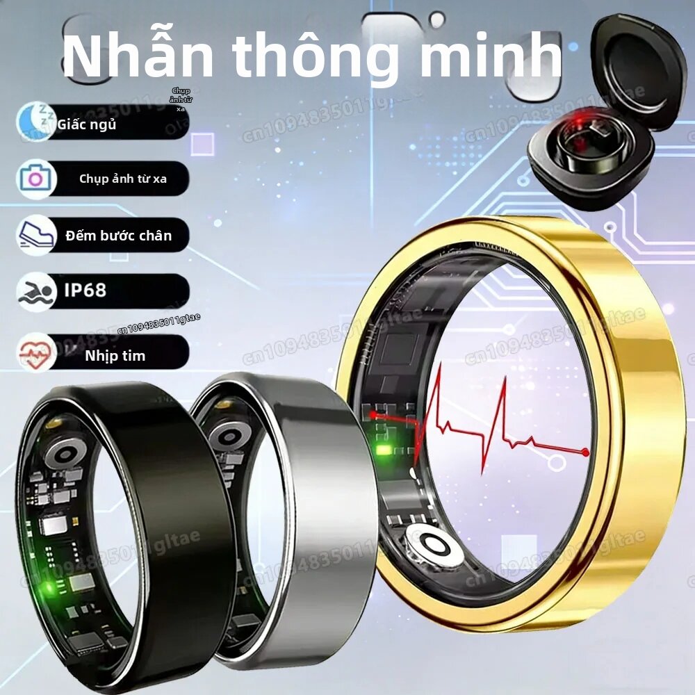 Nhẫn Thông Minh 2026 Dành Cho Nam & Nữ, Theo Dõi Nhịp Tim, Huyết Áp, Giấc Ngủ, Chống Nước IP68, Thiết Bị Theo Dõi Chuyển Động, Quà Tặng Ngày Lễ