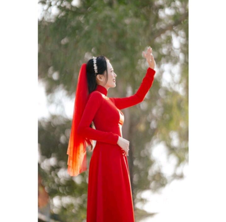 Khăn voan lúp cho cô dâu mẫu trơn dài 80cm và 1m