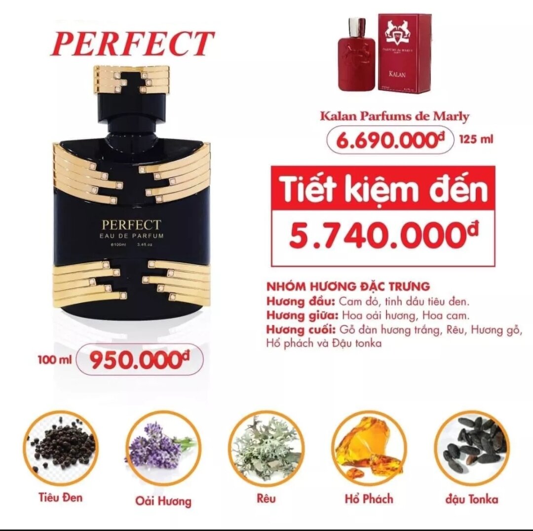 Nước Hoa Nam Good Charme Perfect 100ml