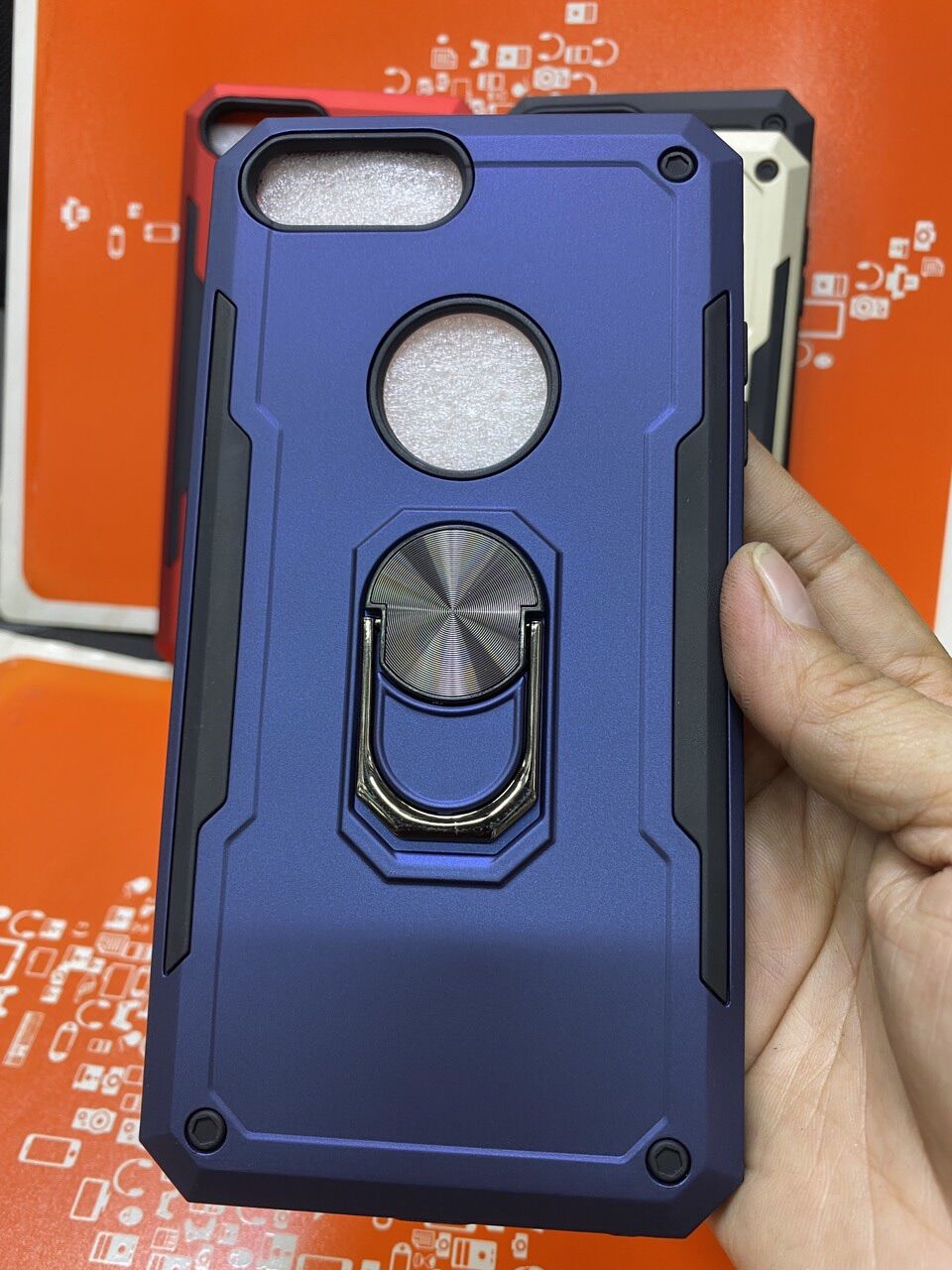 Ốp lưng IPhone 7plus/8plus  màu chống sốc có iring