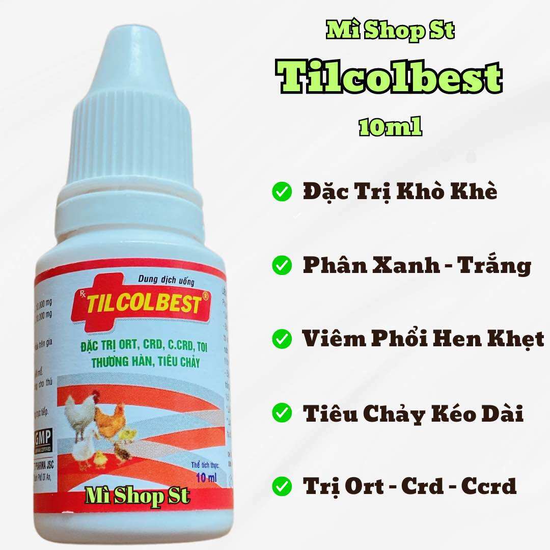 Tilcolbest thuốc nhỏ cho gà đá bị khò khè, tiêu chảy