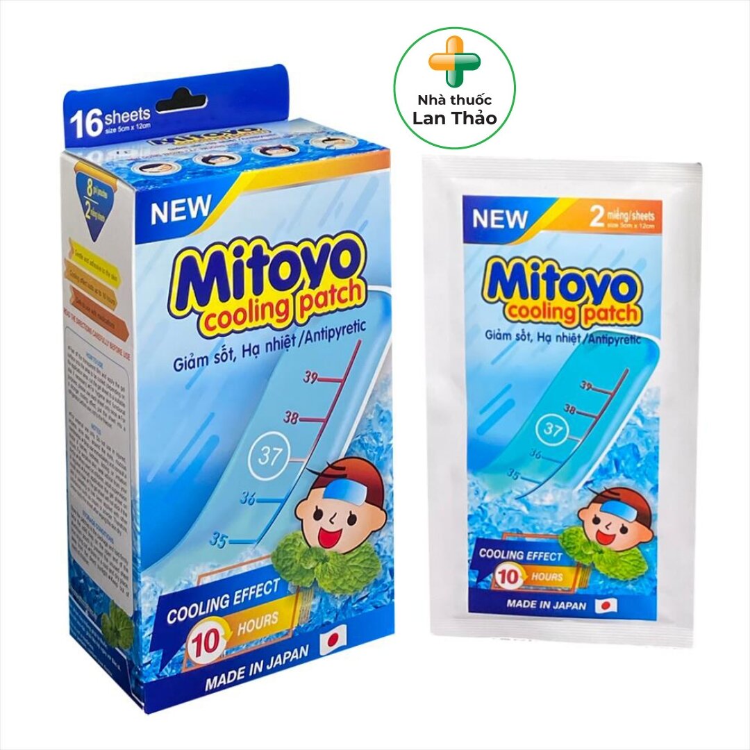 Miếng dán hạ sốt cho bé mitoyo giúp bé hạ nhiệt nhanh chóng