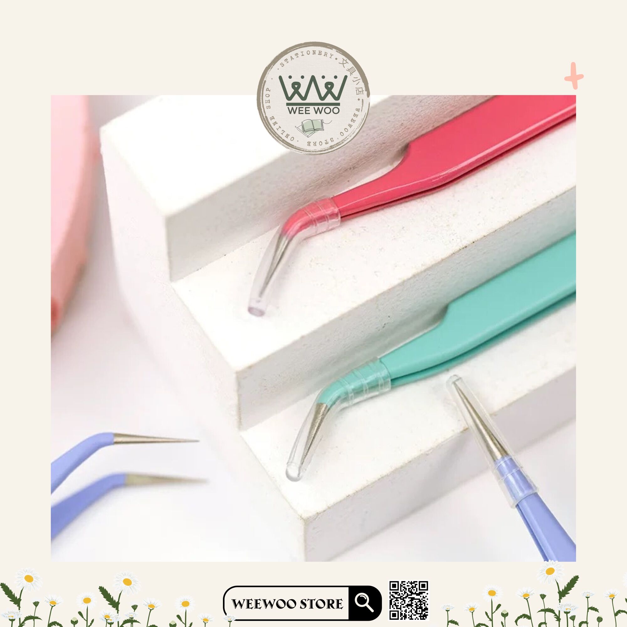 Nhíp gắp gỡ sticker dán tone màu Macaron - WeeWoo Store