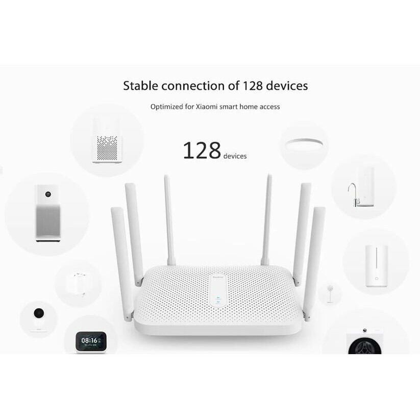 [Bán chạy-802.11AC] Bộ phát wifi5 Xiaomi, 6 Antena, 2 Băng tầng kép 5Ghz và 2.4Ghz, Router Wifi Redmi AC2100