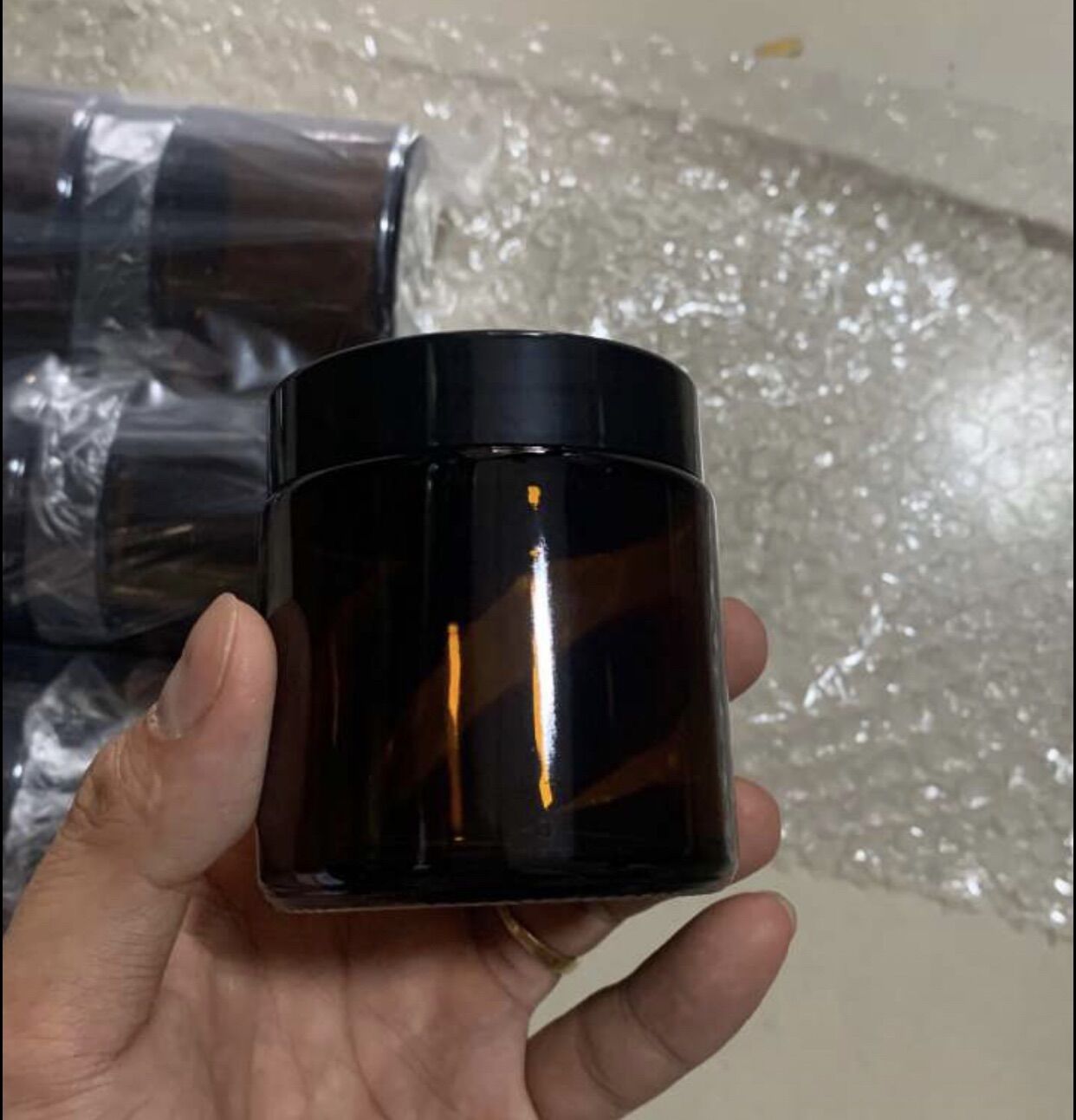Hủ thuỷ tinh Comandante màu đen ( grinder comandante 40gr) jar comandante