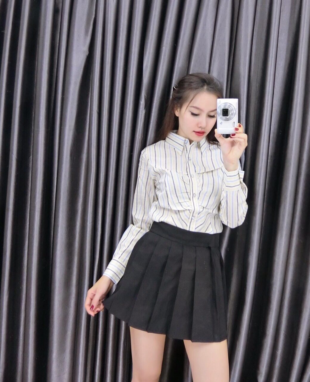 Áo sơ mi nữ kẻ sọc siêu xinh