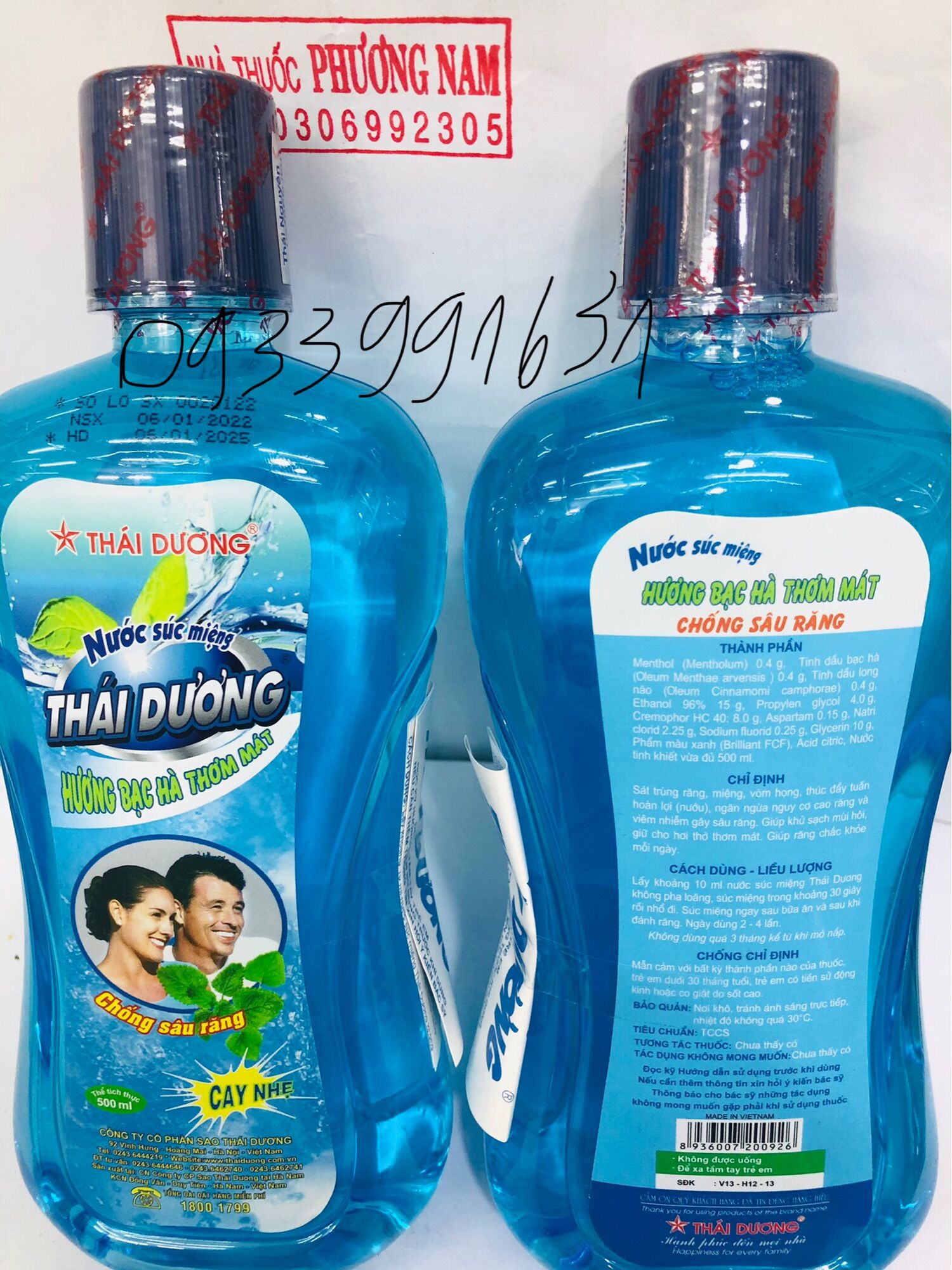 Nước súc miệng Thái dương-chai 500ml