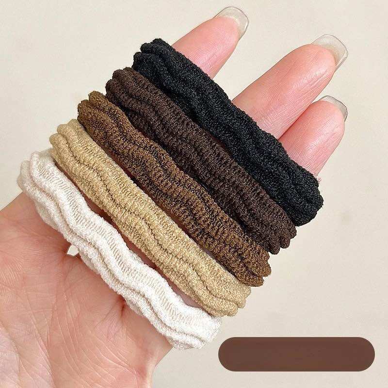 🌈Hộp 20 sợi thun cột tóc phong cách GỢN SÓNG bản to mềm mịn chắc chắn H47