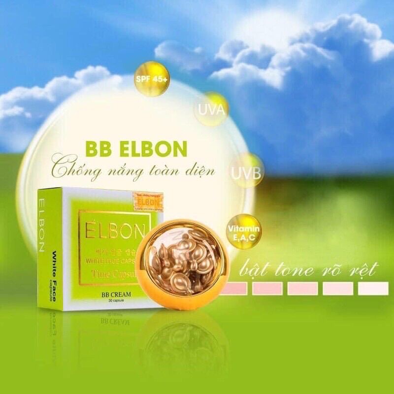 Kem trắng da bb chống nắng elbon, dưỡng ẩm, make up và chống nắng