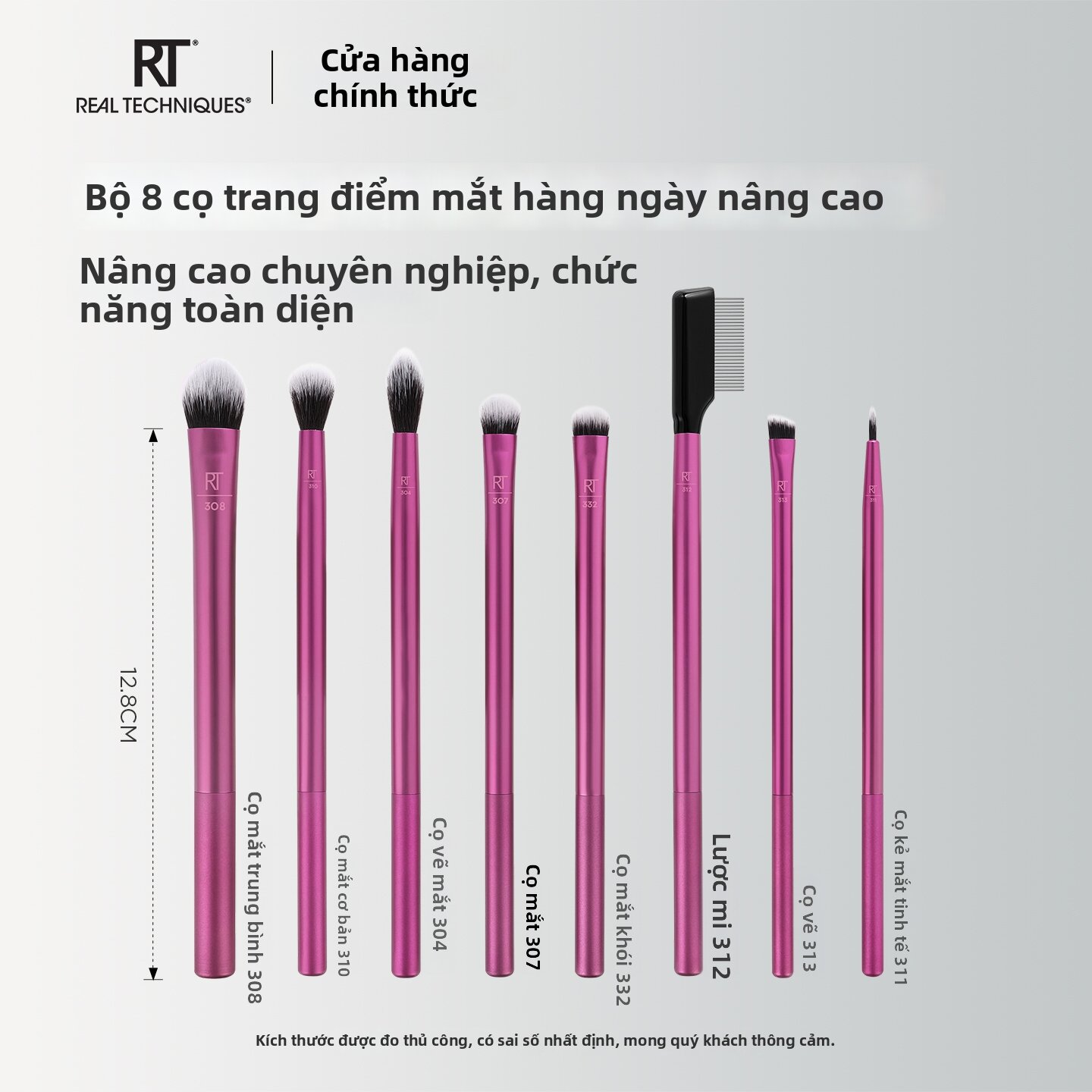 Real Techniques | Facial and Eye Makeup Brushes Set - 4