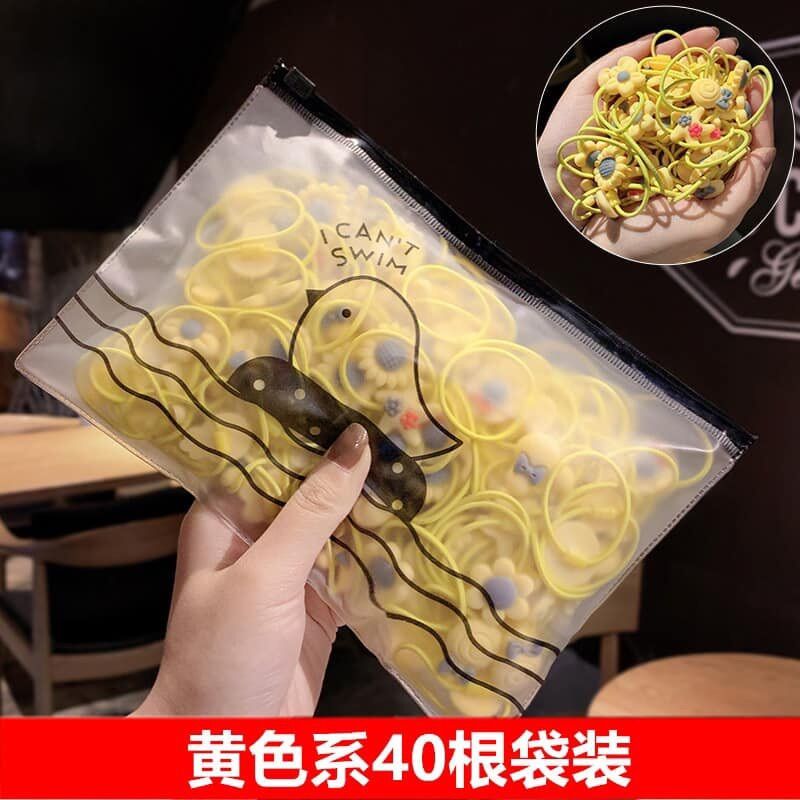 dây cột tóc 5 dây hoạ tiết siêu cưng