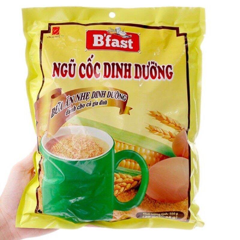 Ngũ cốc dinh dưỡng B fast vinacafe thơm ngon bổ dưỡng  20 gói x 25g DATE