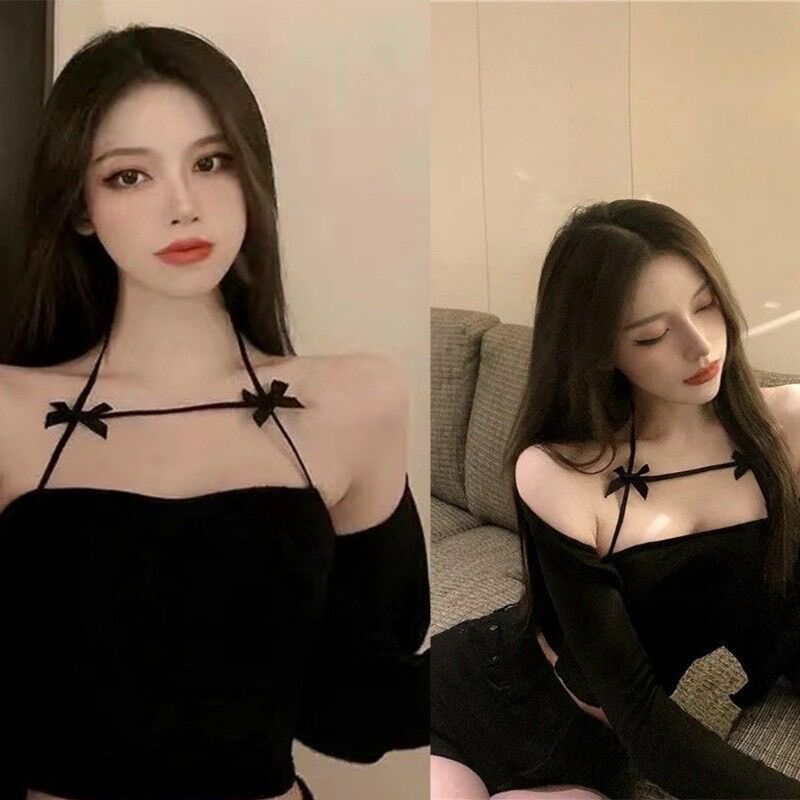 Áo kiểu yếm nơ siêu dễ thương NO2