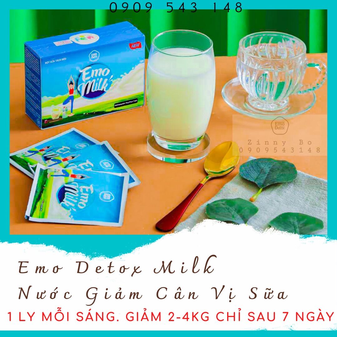 (Emo Detox) Sữa Giảm Cân , Giảm Mỡ Emo Milk