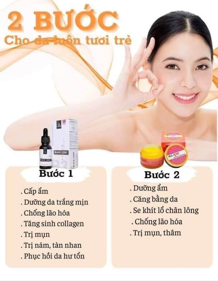 kem nghệ mulrose +serum blackrose