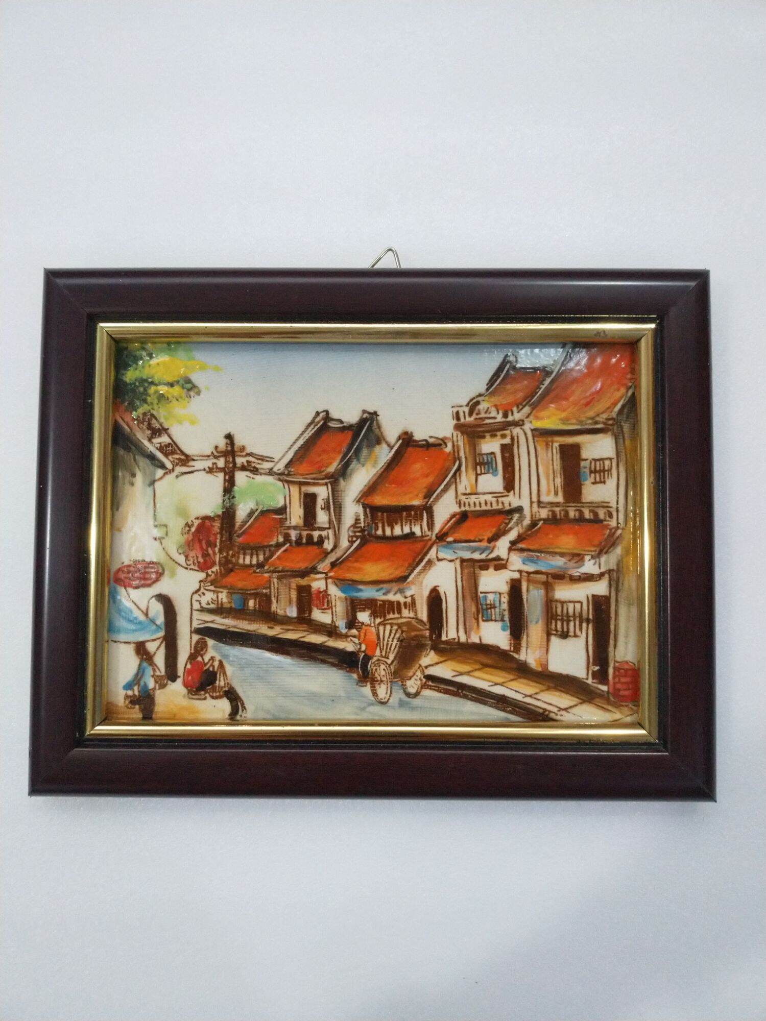 tranh gốm sứ Bát Tràng KT 24 x18
