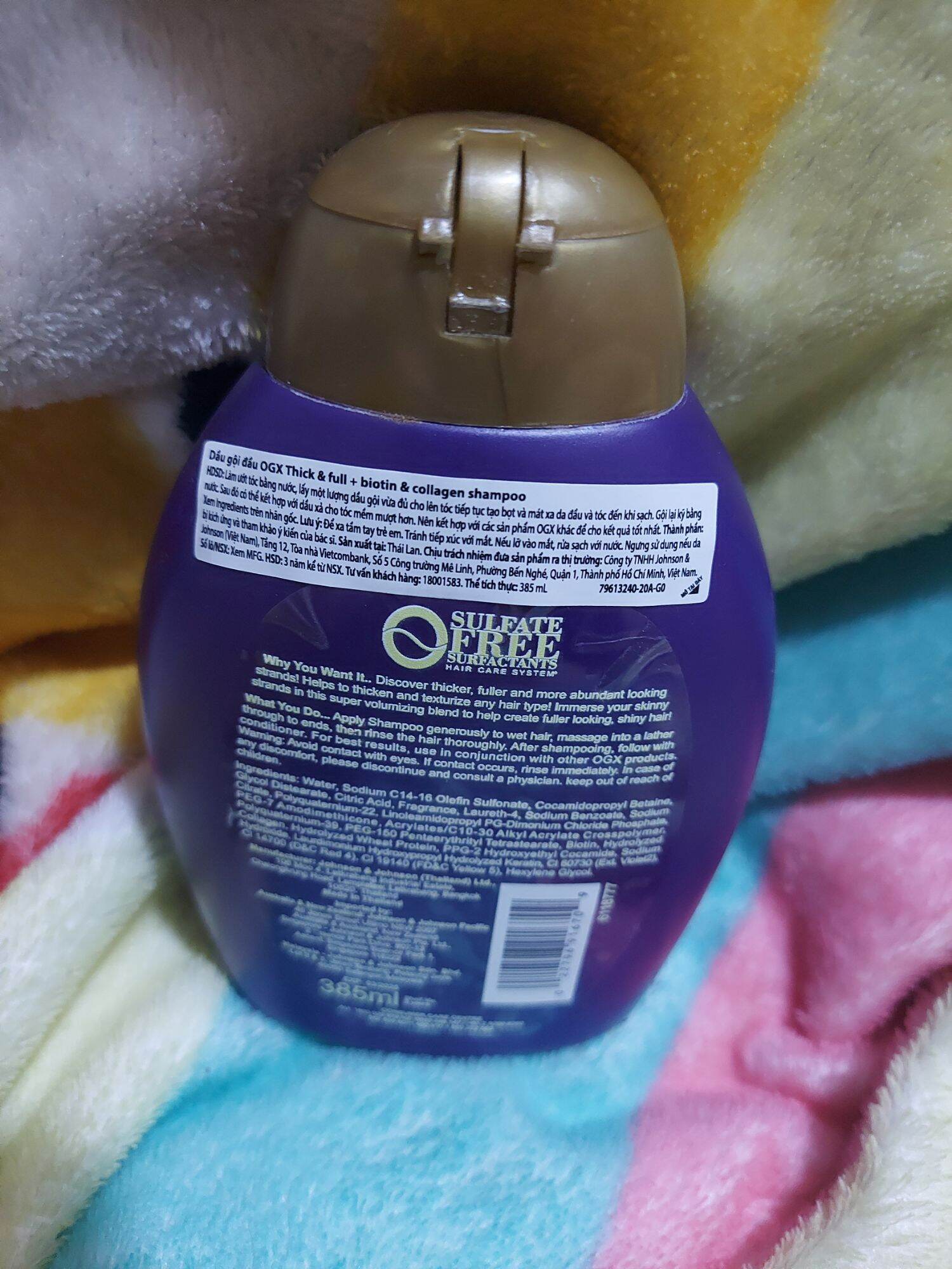 Dầu gội dày tóc Biotin Collagen 385ml