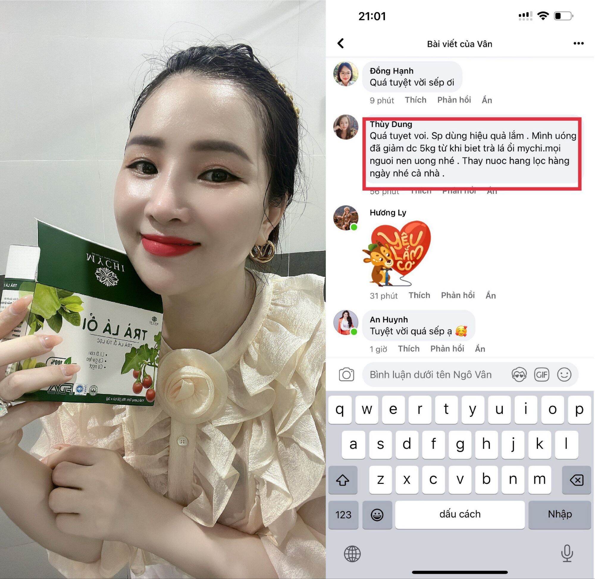 TRÀ TÚI LỌC LÁ ỔI GIẢM CÂN,DỂ UỐNG