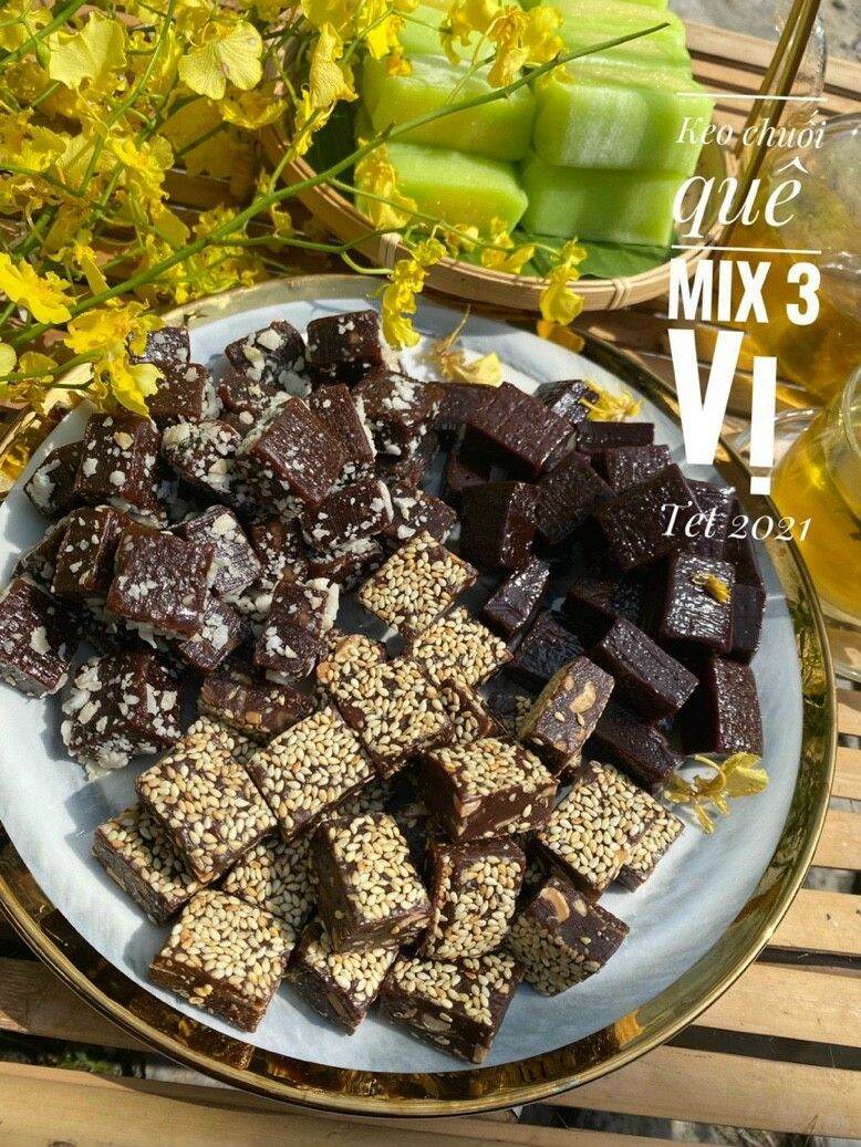 Kẹo chuối mix 3 vị 500g