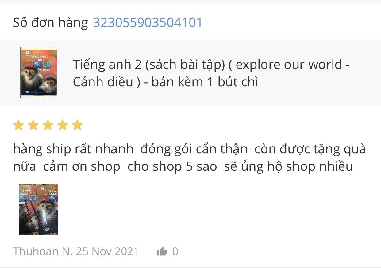 Tiếng anh 2 (sách bài tập) ( explore our world - Cánh diều ) - bán kèm 1 bút chì