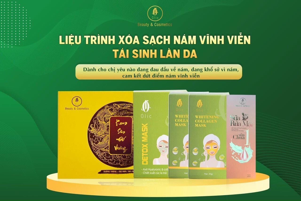 (1 bộ sâm, 2 nạ colagen ,1 thải độc, 1srm) Liệu trình xoá Nám Olic xoá sạch nám lâu năm,nám mảng