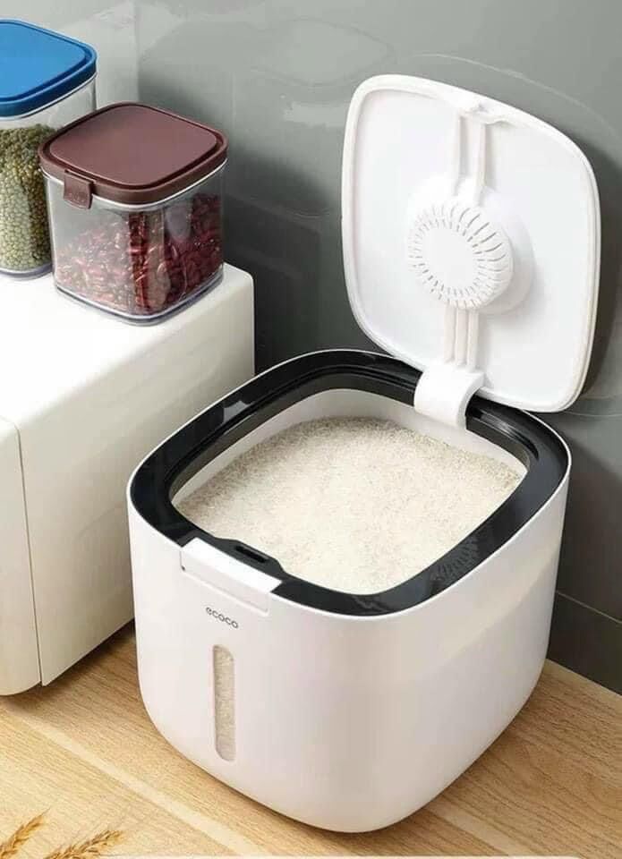 Thùng đựng gạo 10kg - thùng đựng gạo eco
