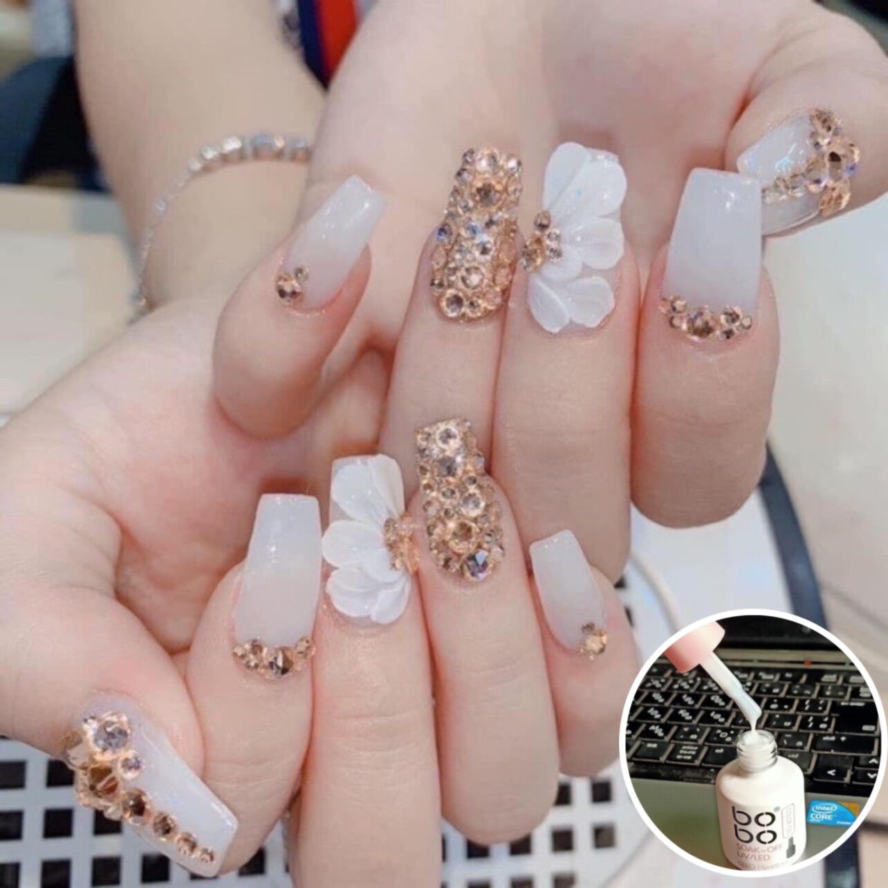 Chai sơn gel hot màu thạch gạo bobo