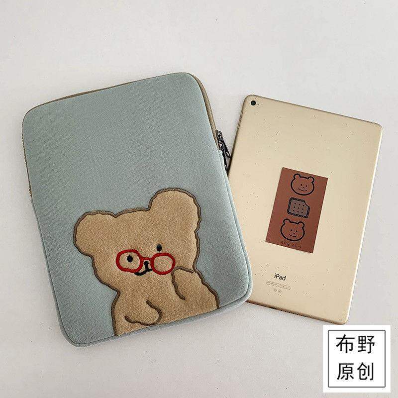 Han Ping Guo Tại Sao LOVE BEAR Có Thể Gấu Nhỏ Túi Đựng iPad Túi Đựng Máy Tính Phong Cách Nhật Bản Iotherns Túi Đựng Máy Tính Xách Tay Điện