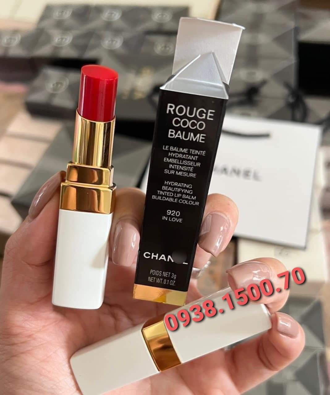 SON THỎI DƯỠNG CÓ MÀU ĐỎ HỒNG Chanel 920 Rouge Coco Baume 3.5g