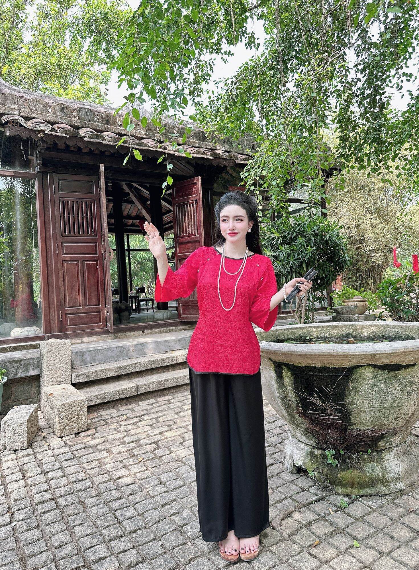 Set lam gấm 2 da phối quần latin 12 cút ngọc