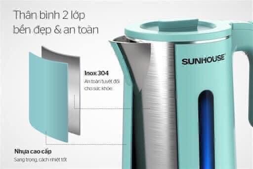 ẤM ĐUN SIÊU TỐC SUNHOUSE QUÁ ĐẸP