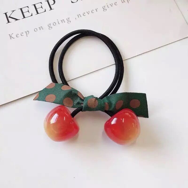 Dây cột tóc trái cherry xinh xắn (màu ngẫu nhiên)