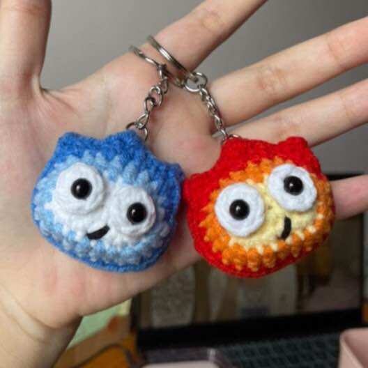 Móc khoá Calcifer bằng len [Nấm Handmade]