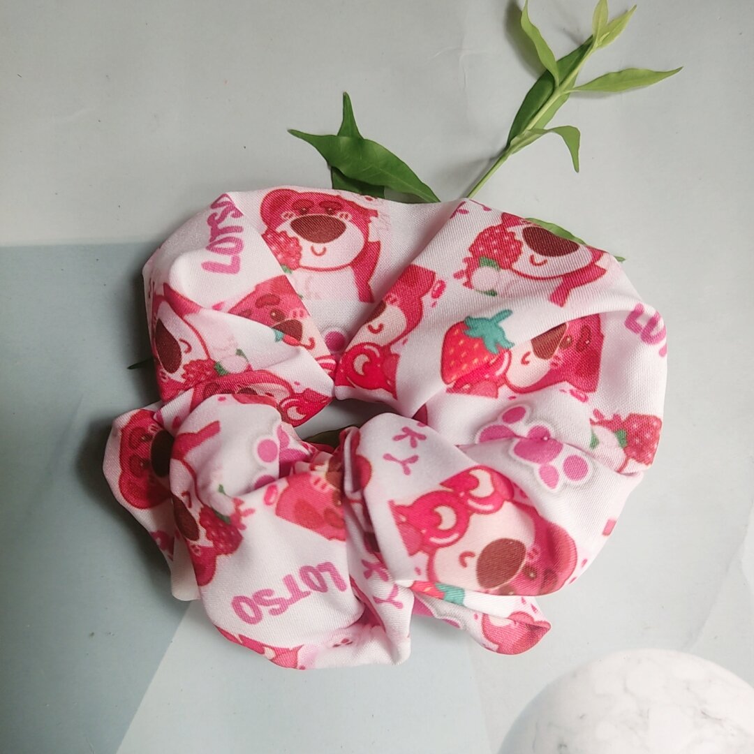 Cột tóc vải hình gấu xinh