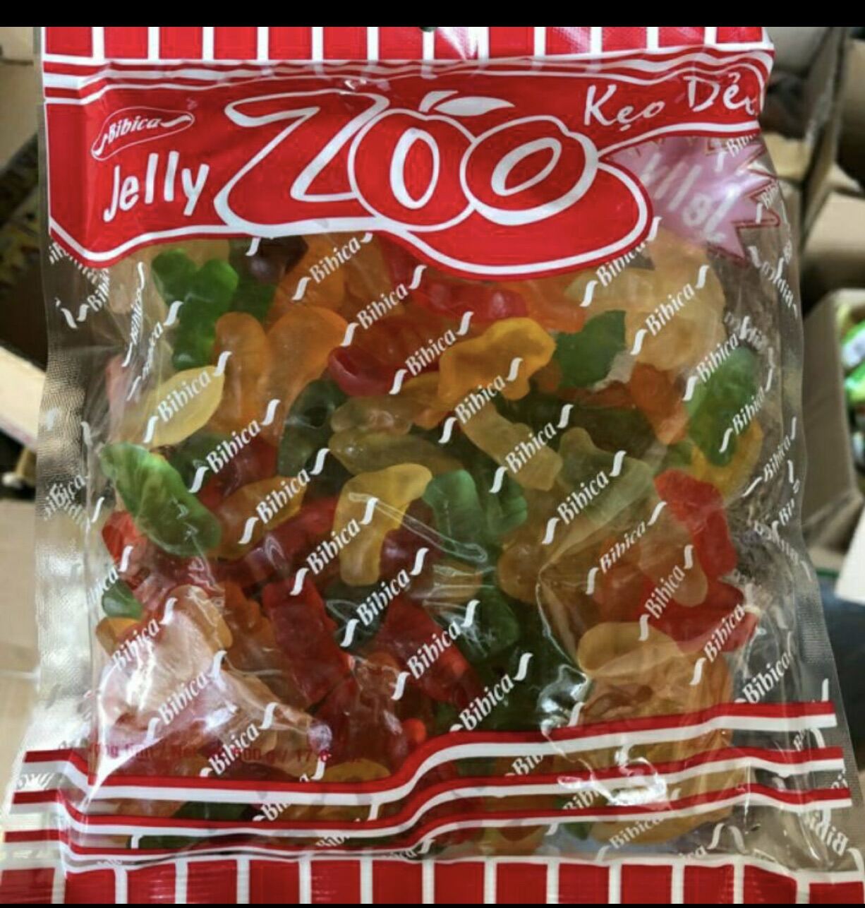 Bịch 500 gam kẹo dẻo chóp chíp jelly zoo  bibica