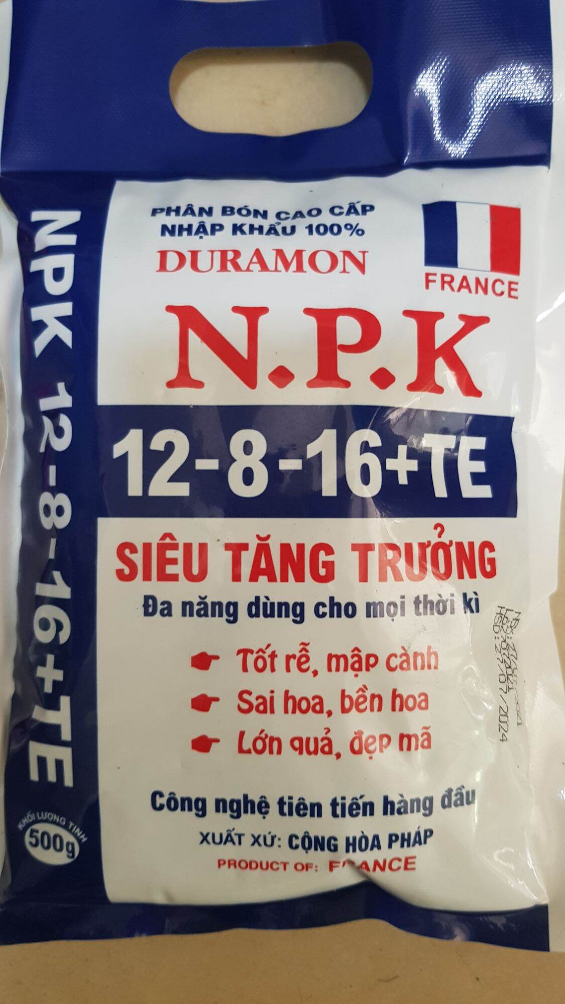 phân bón đa trung vi lượng npk 12 8 16 siêu tăng trưởng