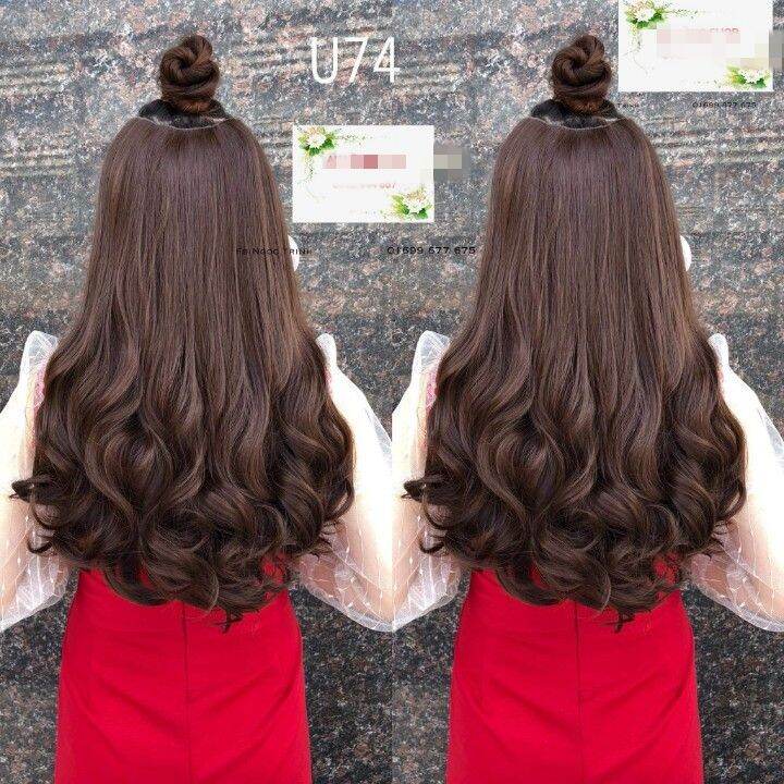 Tóc giả nữ kẹp u xoăn đui dài [HÀNG ĐỘC] sang chảnh, quyến rũ