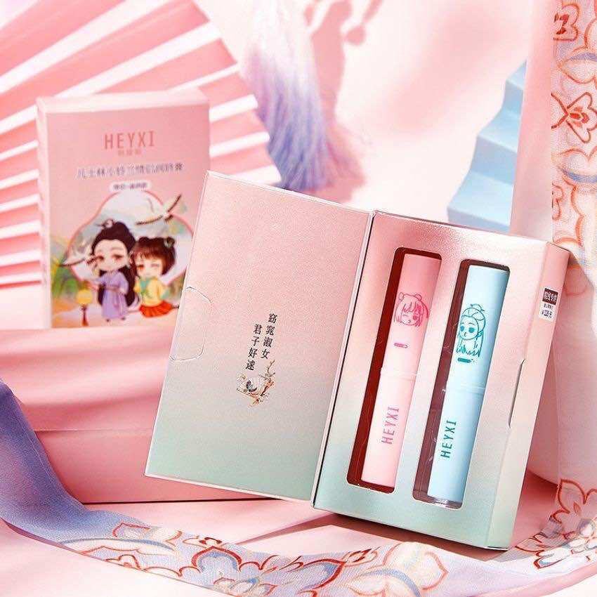 Set 2 son dưỡng căng mọng môi heyxi