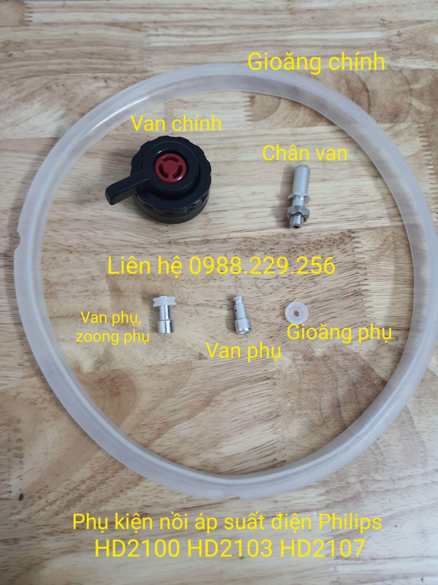 Combo gioăng phụ và gioăng chính nồi áp suất philips hd2103 hd2100 hd2107
